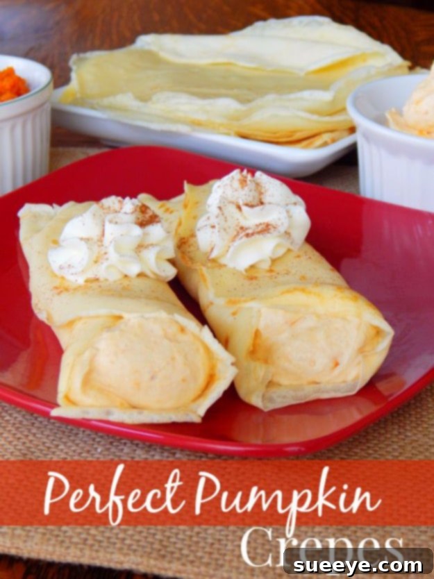Perfect Pumpkin Crepes - Elegant Breakfast Delicate Perfect Pumpkin Crepes, a light and flavorful fall breakfast or dessert.