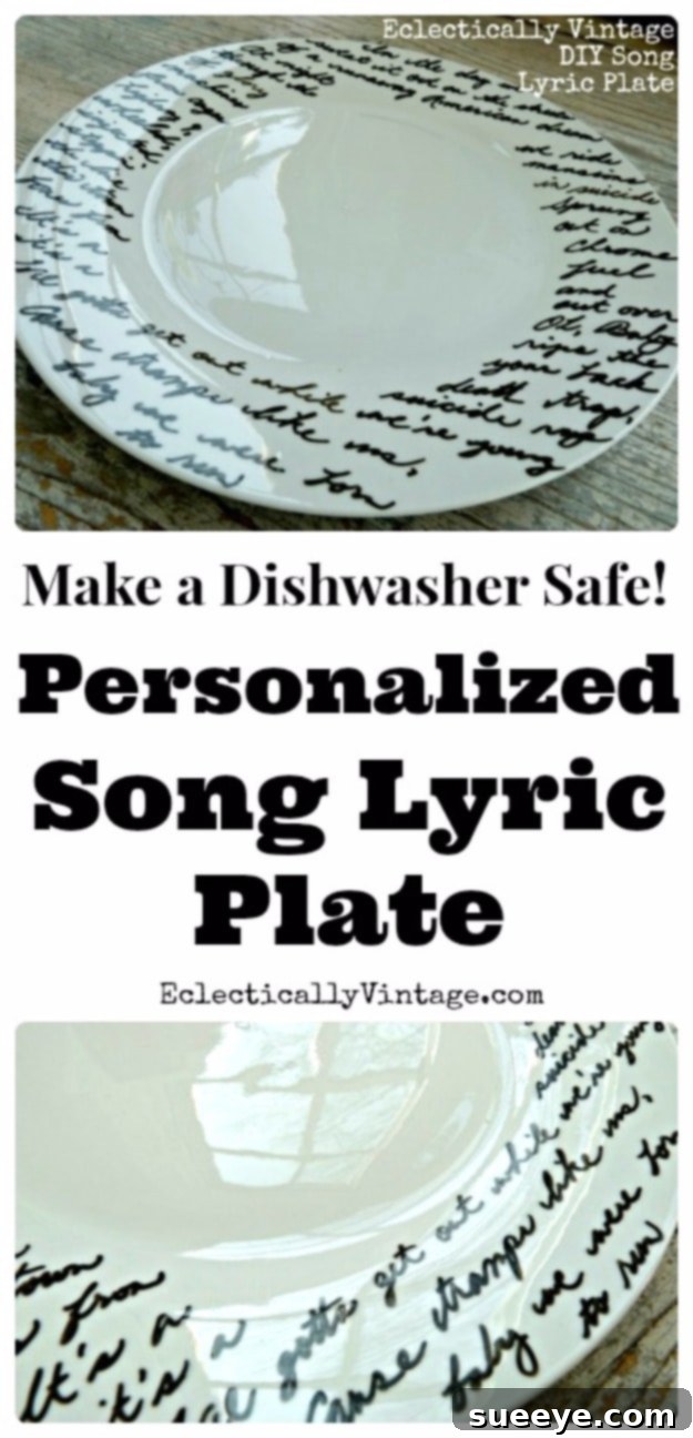 Express love with a DIY song lyric plate using a porcelain pen, a unique gift. Sentimental DIY Song Lyric Plate Gift