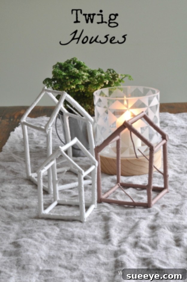 Craft charming DIY twig houses for unique garden or indoor whimsical decor. Whimsical DIY Twig Houses for Garden Decor
