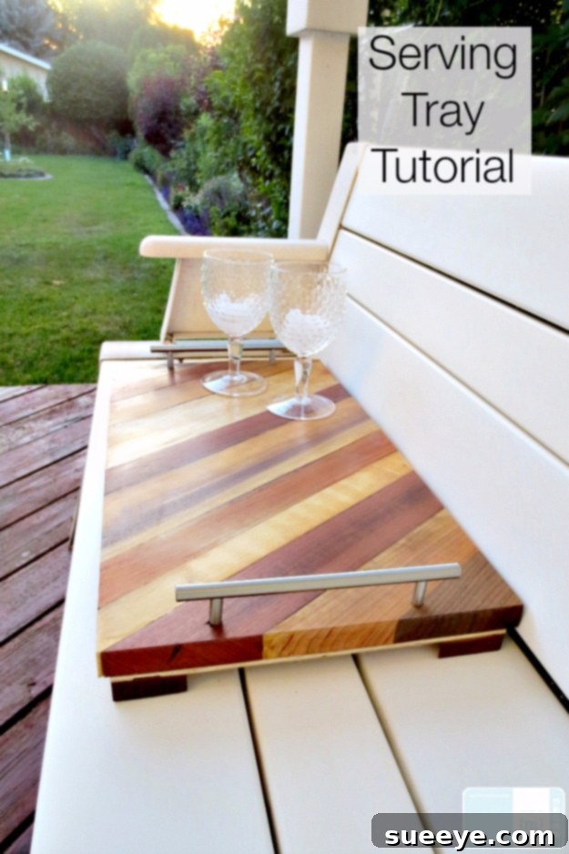 Build a personalized DIY serving tray for a practical and elegant gift. Customizable DIY Serving Tray for Entertaining
