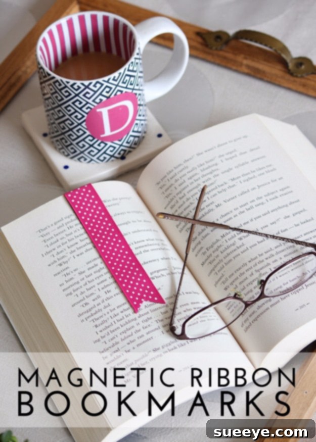Craft easy magnetic ribbon bookmarks for avid readers as thoughtful gifts. Practical DIY Magnetic Ribbon Bookmarks