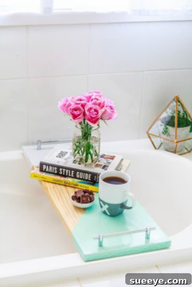 Build a vibrant DIY colorful bath shelf to gift practical bathroom storage. Bright DIY Colorful Bath Shelf for Organization