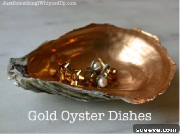 Transform oyster shells into a glamorous quick gift gold oyster dish. Glamorous Quick Gift Gold Oyster Dish