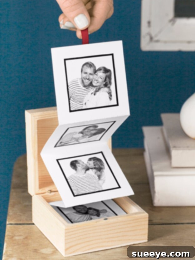 Create a memorable DIY pop-up photo box to cherish memories as a gift. Sentimental DIY Pop Up Photo Box Gift