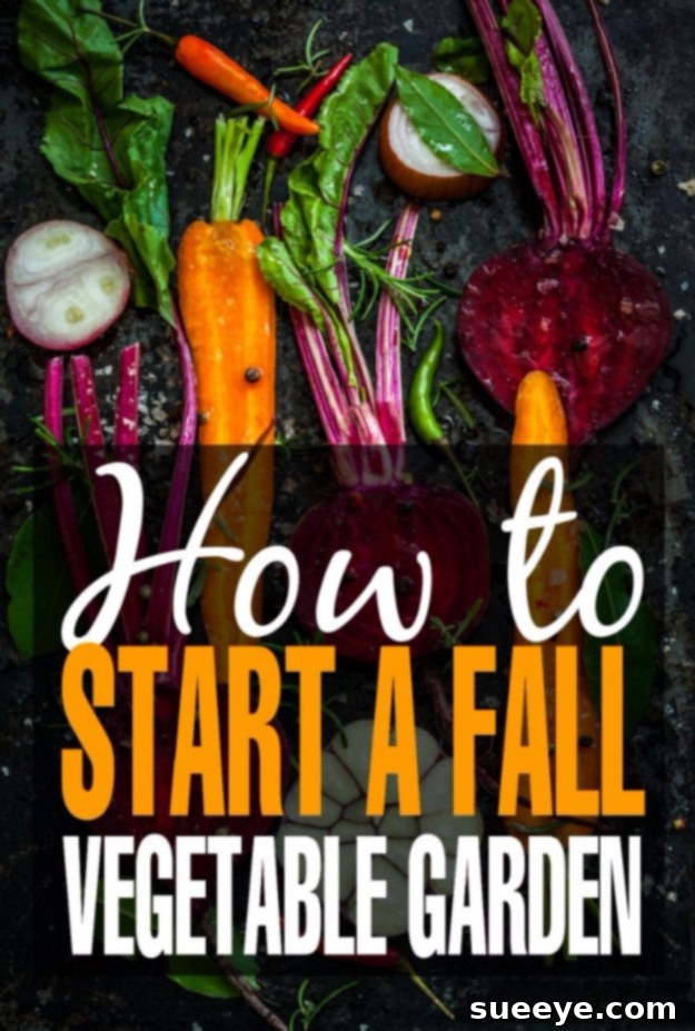 Fall Vegetable Garden Ideas A vibrant fall vegetable garden with rows of leafy greens and root vegetables thriving in cool weather.