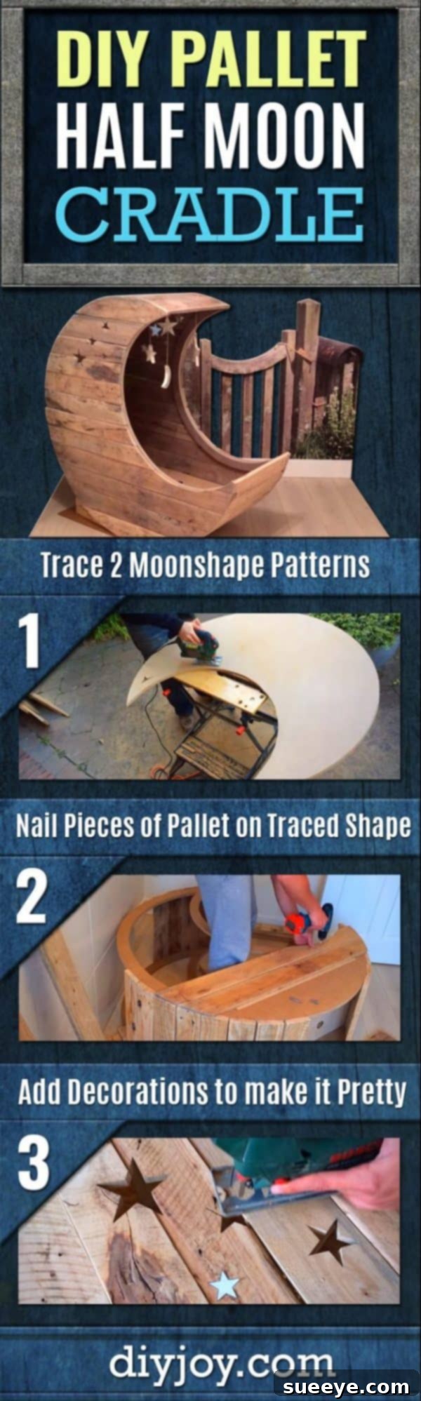 How to Make A Pallet Cradle | DIY Baby Gifts for Furniture and Nursery Decor - wooden Moon Shaped Cradle for Babies Room - DIY Wood Pallet Furniture Ideas How to Make A Pallet Cradle | DIY Baby Gifts for Furniture and Nursery Decor - wooden Moon Shaped Cradle for Babies Room - DIY Wood Pallet Furniture Ideas