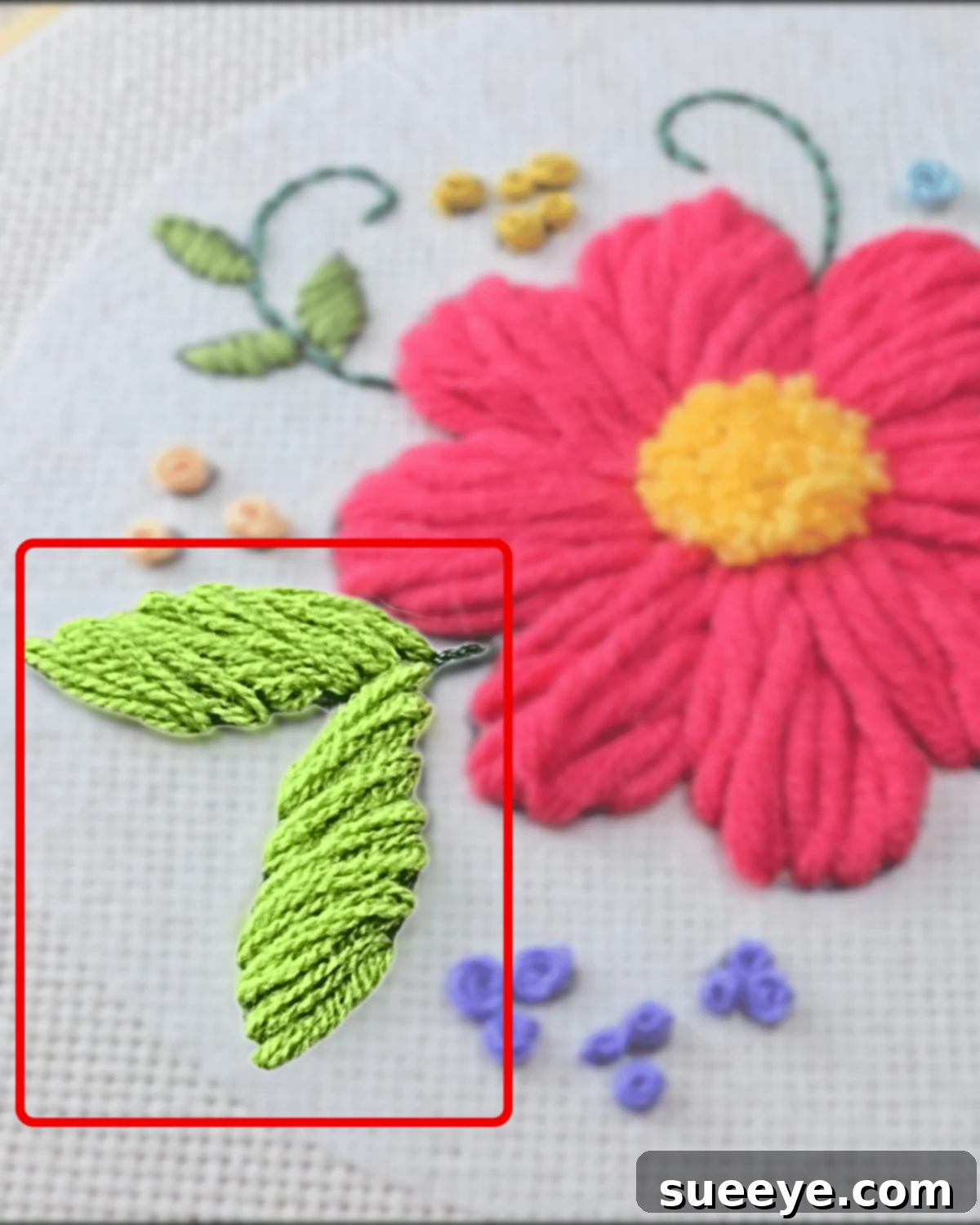 Punch Needle Made Easy 5 Punch Needle Large Leaves