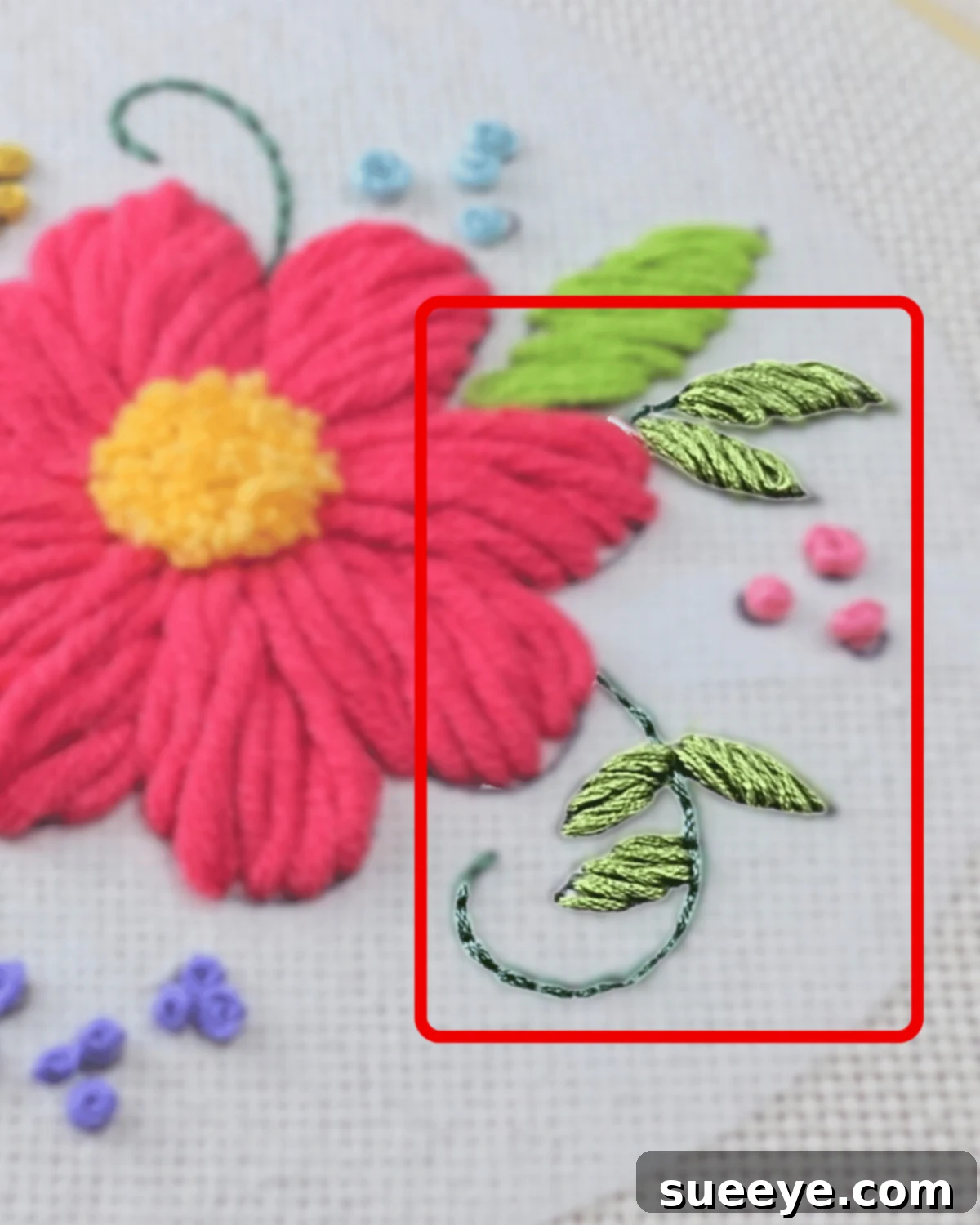 Punch Needle Made Easy 6 Punch Needle Small Leaves