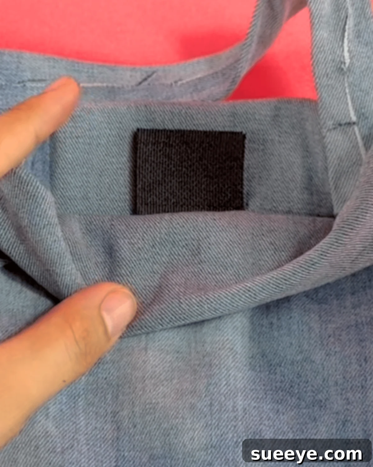 Learn How to Make Denim Bag Without Sewing Machine - Velcro Closure