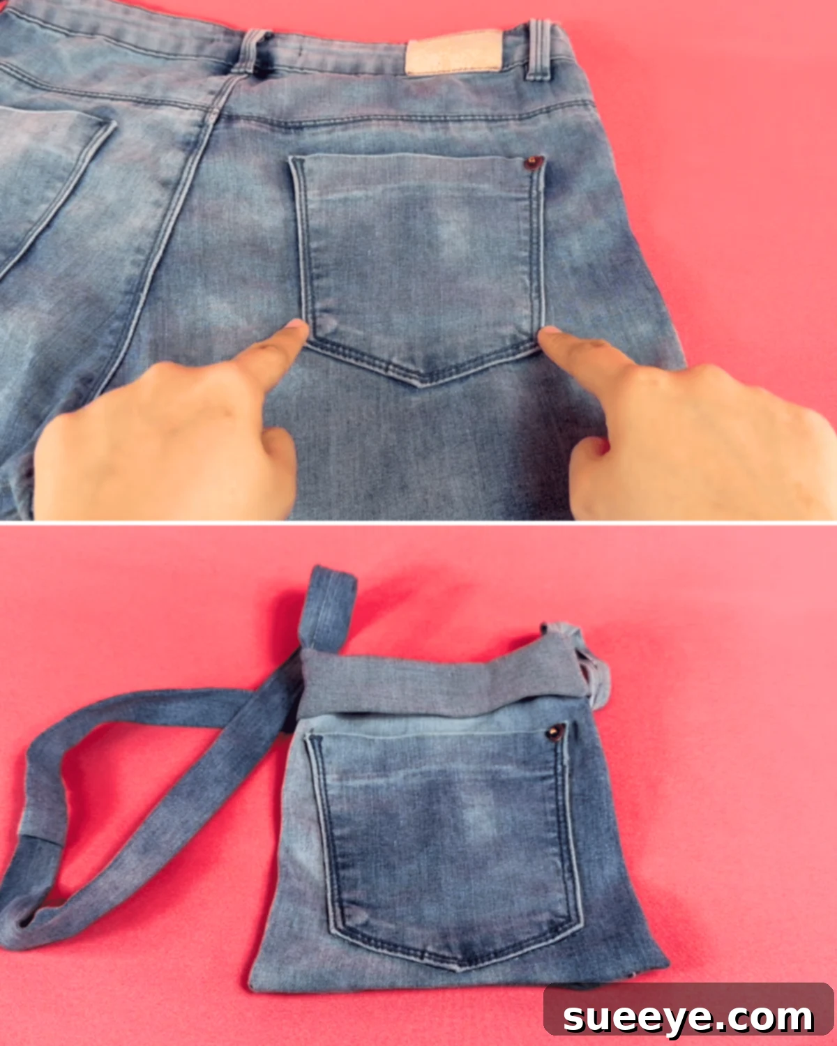 How to Make a Bag from Old Jeans with a Back Pocket