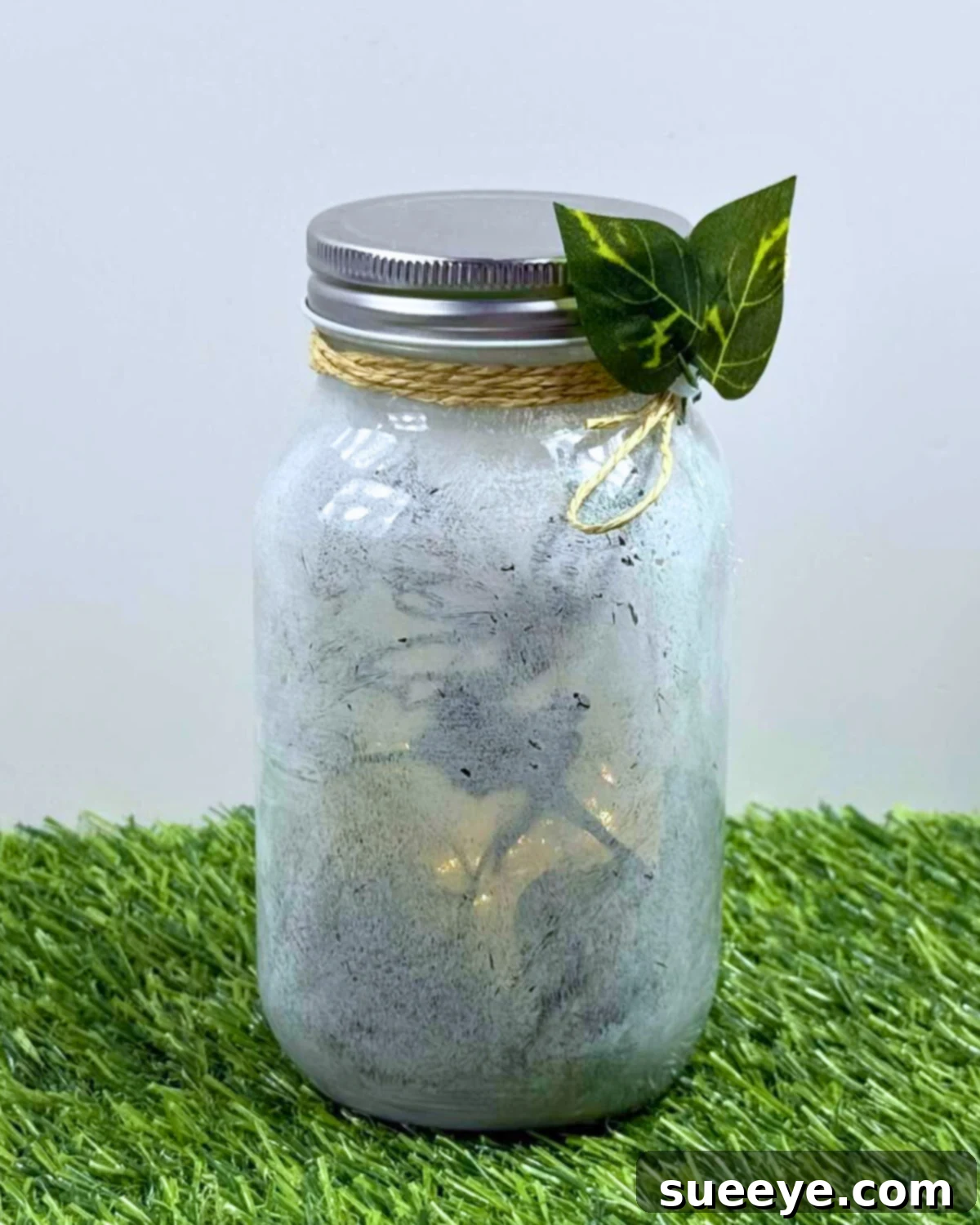 Magical DIY Fairy Lantern 7 Step-by-Step Fairy Light Jar - A beautiful completed fairy light jar, showcasing its glow.