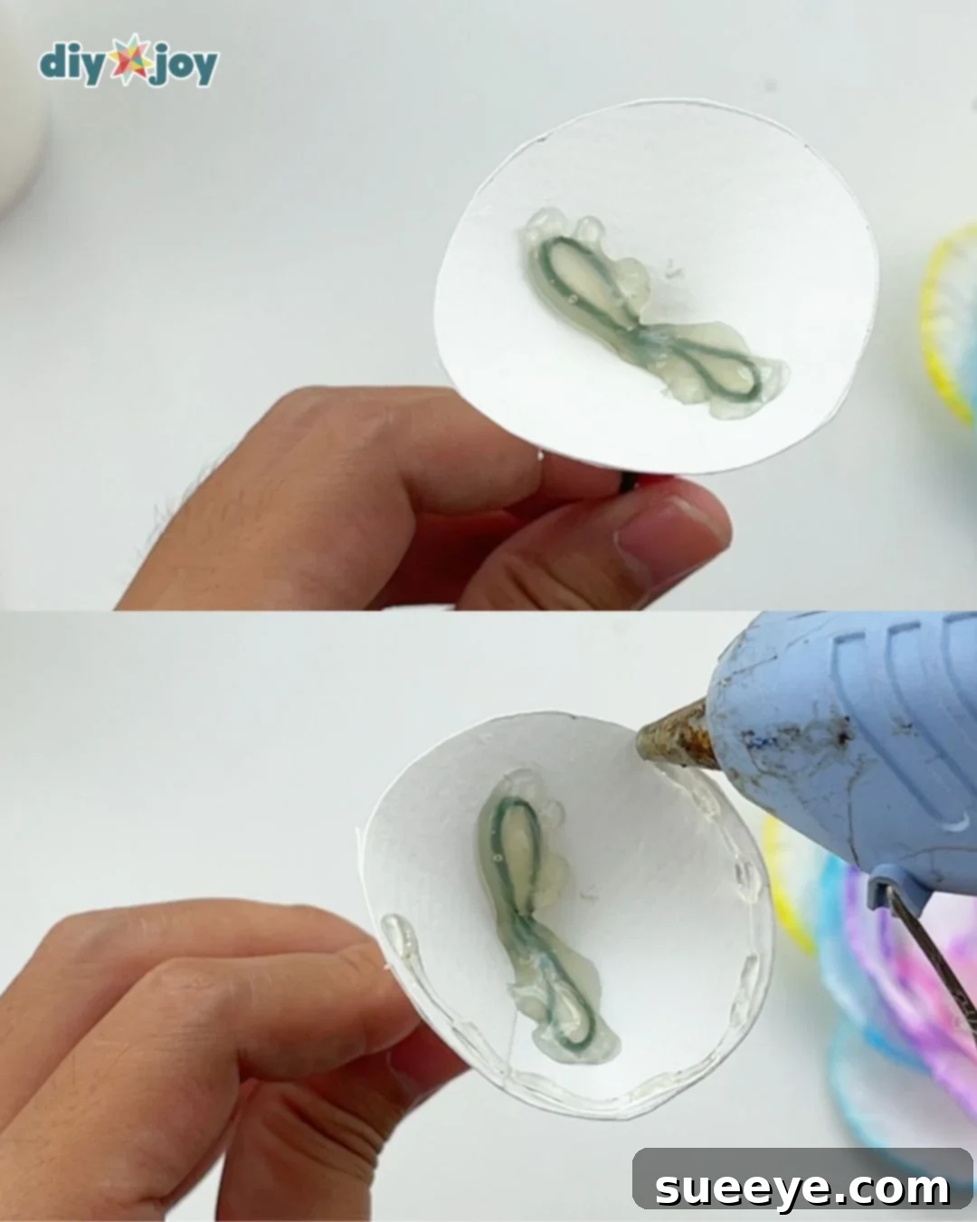 Making the stem of the paper flower