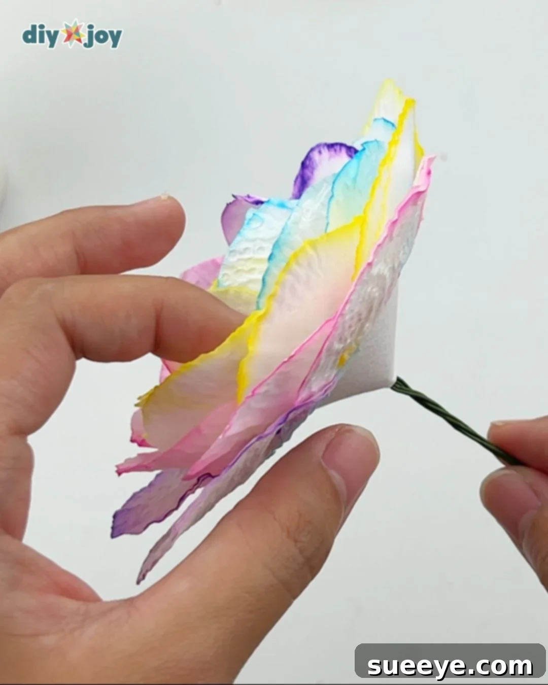 Paper flower with stem
