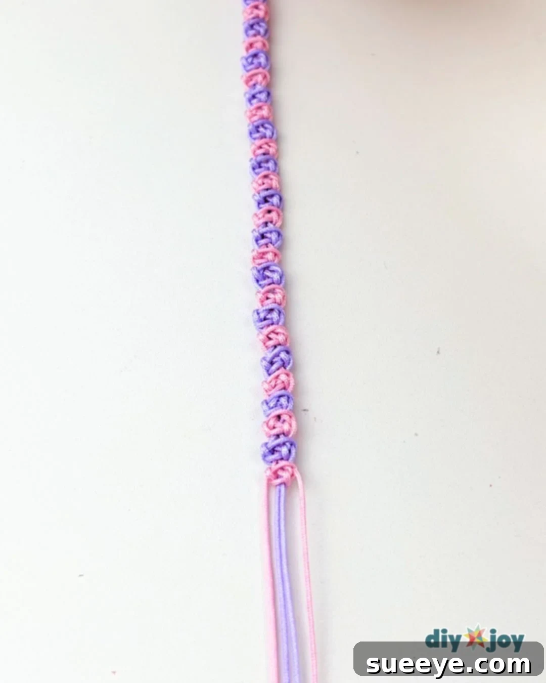 simple macrame bracelet pattern final length