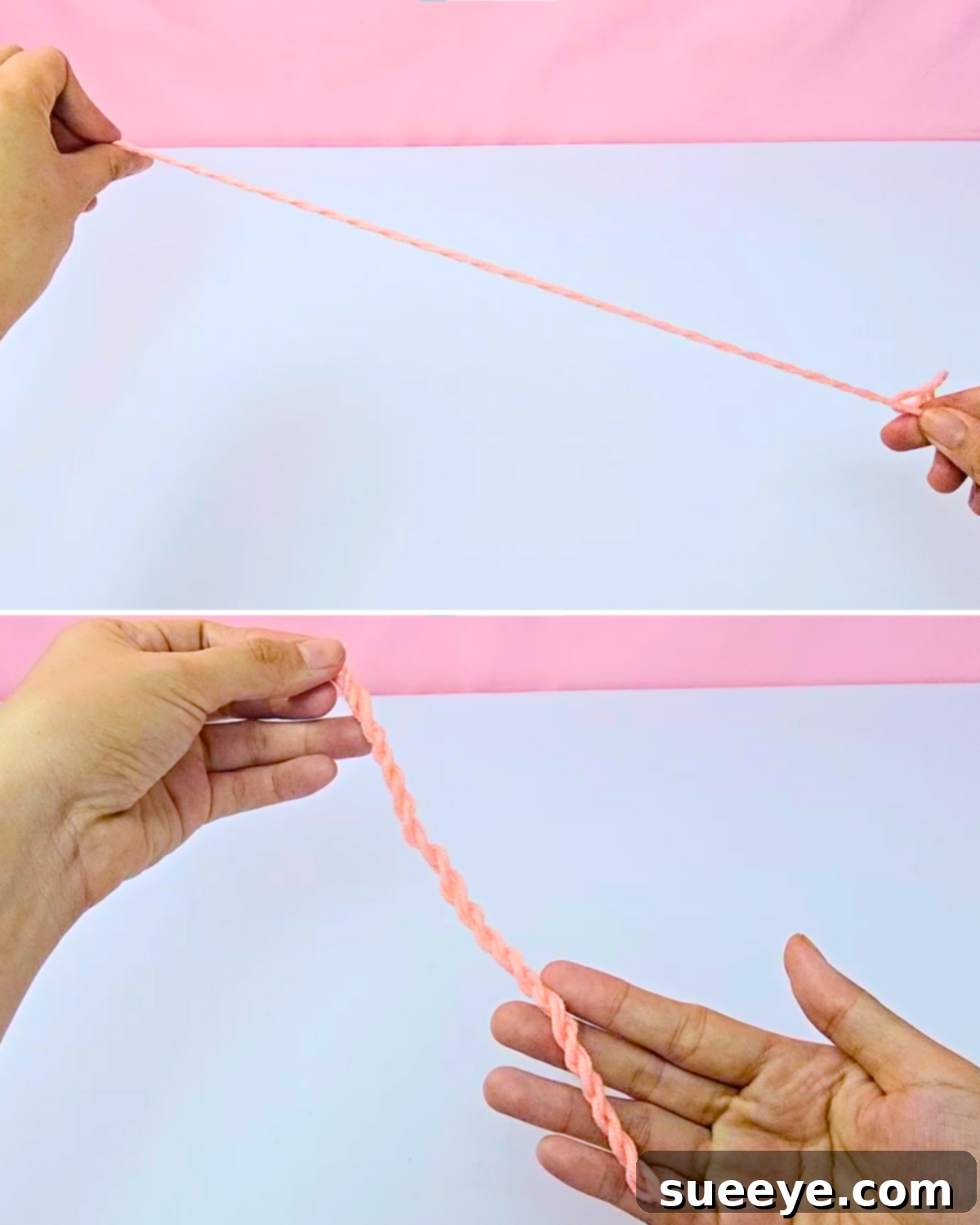 Add thickness and texture to weaving yarn
