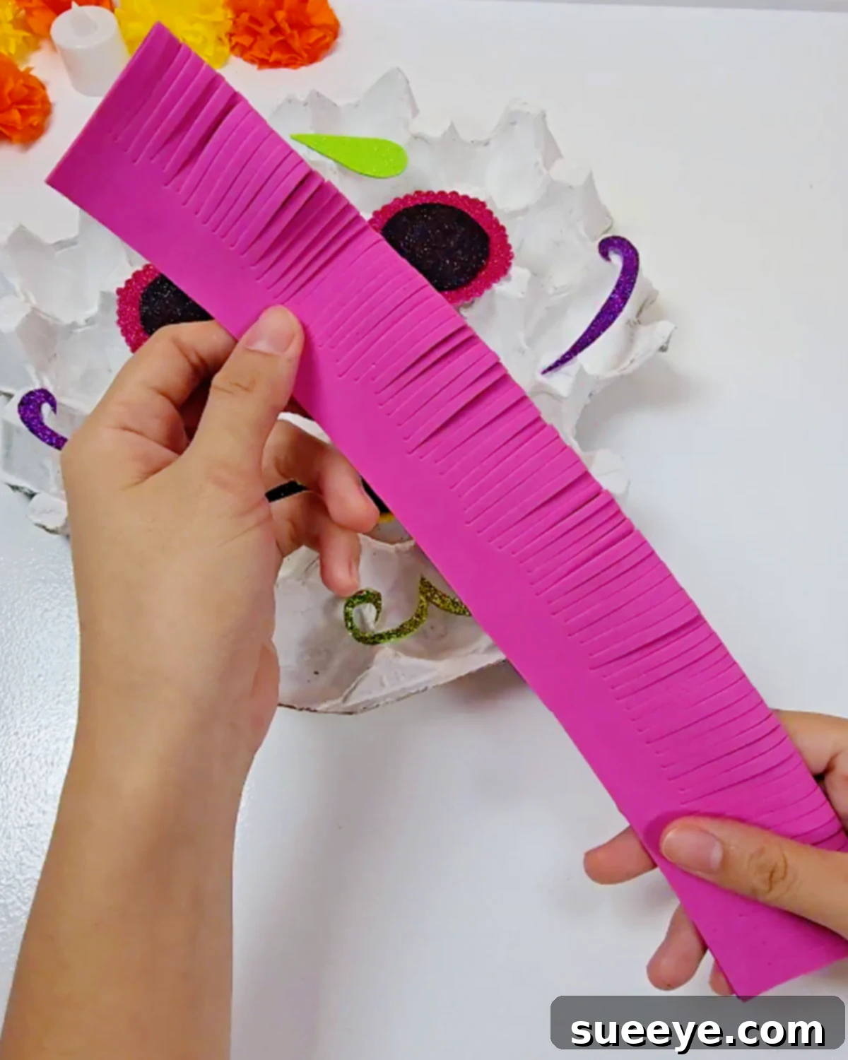 Crafty Calaveras from Egg Cartons 6 How to Make a Colorful Sugar Skull from Egg Trays