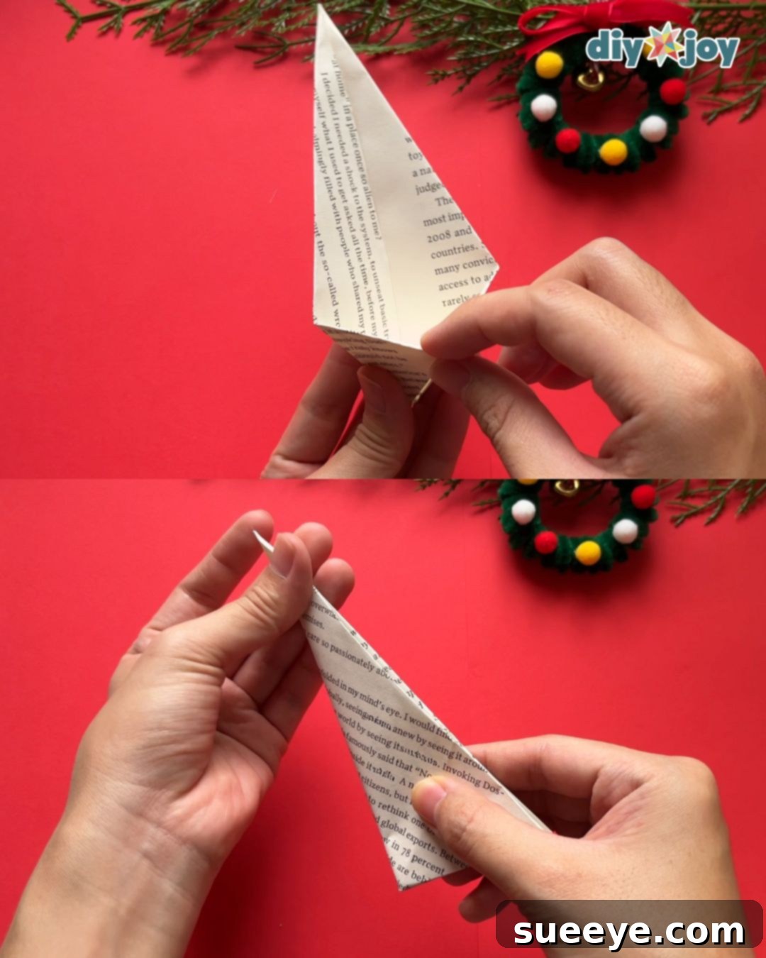Paper crafts for kids step 6: unfolding and flattening segments