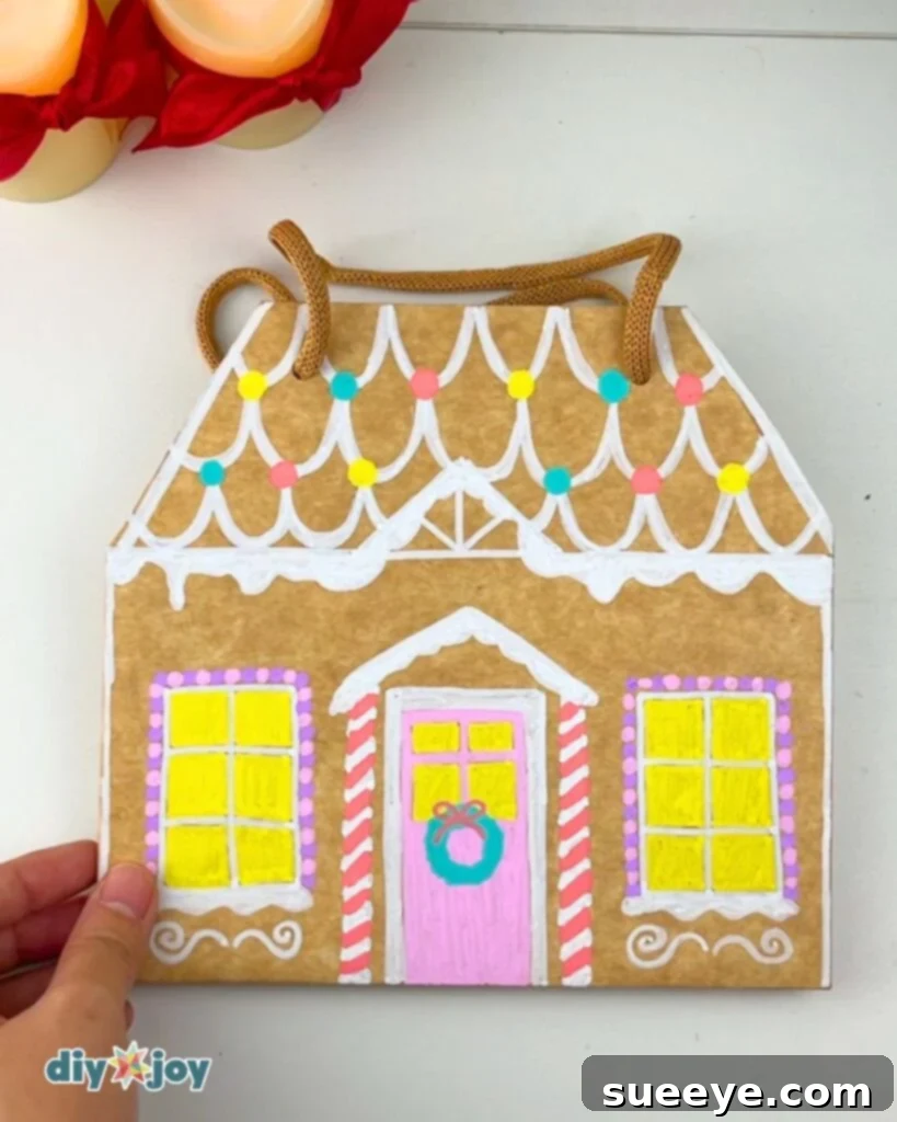 Gingerbread house gift bag