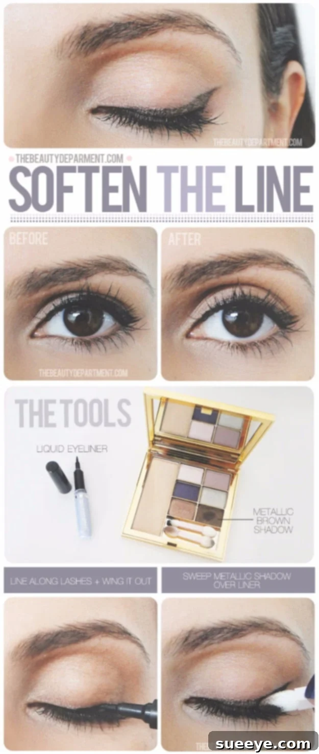 DIY Beauty Hack: Make A Softer Line for a gentle and natural eyeliner effect