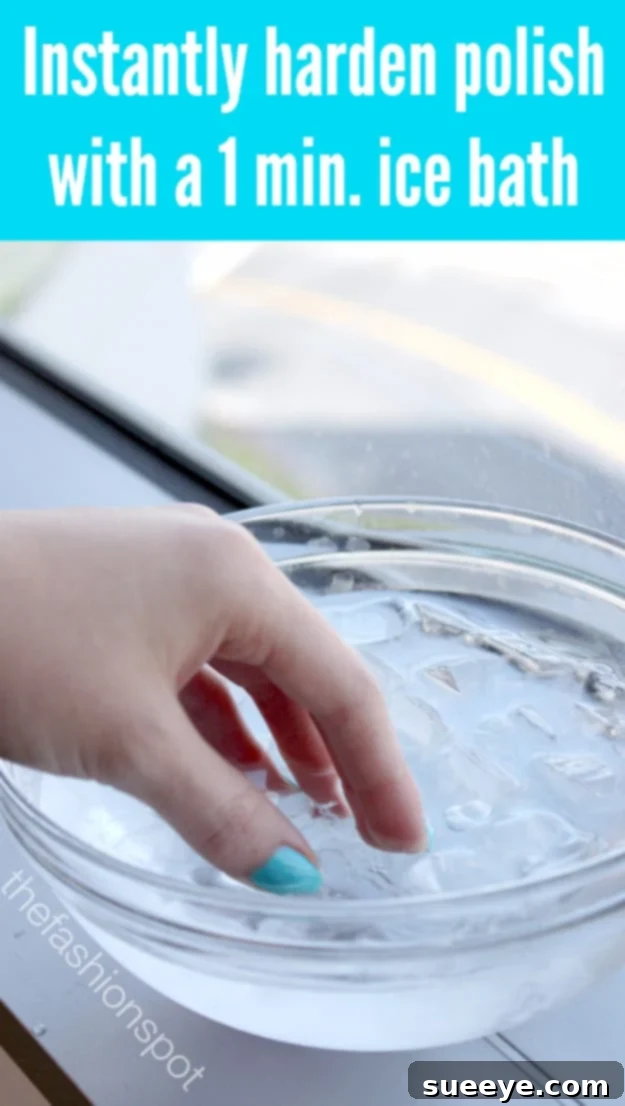 DIY Beauty Hack: Instantly Harden Nail Polish In An Ice Bath to speed up drying and prevent chips