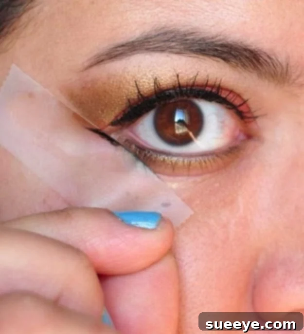 DIY Beauty Hack: Use Scotch Tape as an Eye Stencil for perfect winged eyeliner or eyeshadow