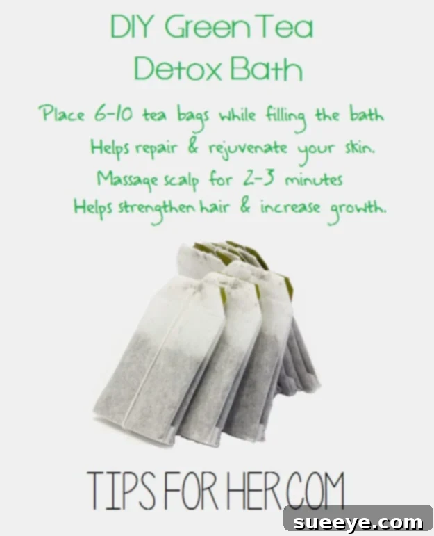 DIY Beauty Hack: Make Your Own Green Tea Detox Bath for a soothing and rejuvenating experience