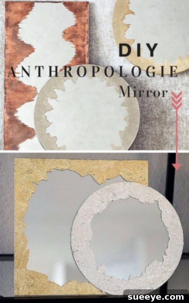 DIY Anthropologie Inspired Mirrors - Bohemian Chic DIY Anthropologie inspired mirror for whimsical and bohemian decor