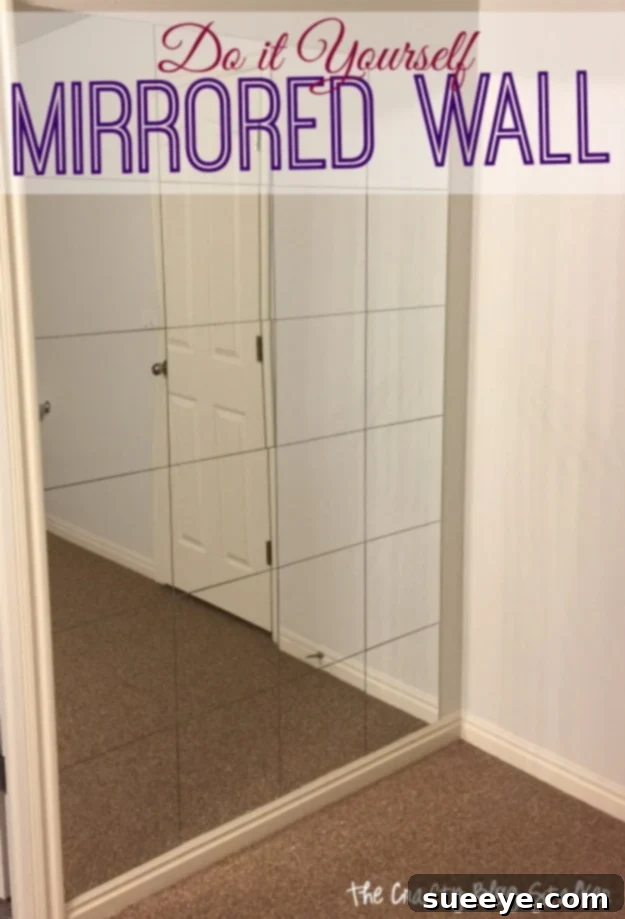 DIY Mirrored Wall - Grand Transformation DIY mirrored wall for a dramatic, space-enlarging home decor statement
