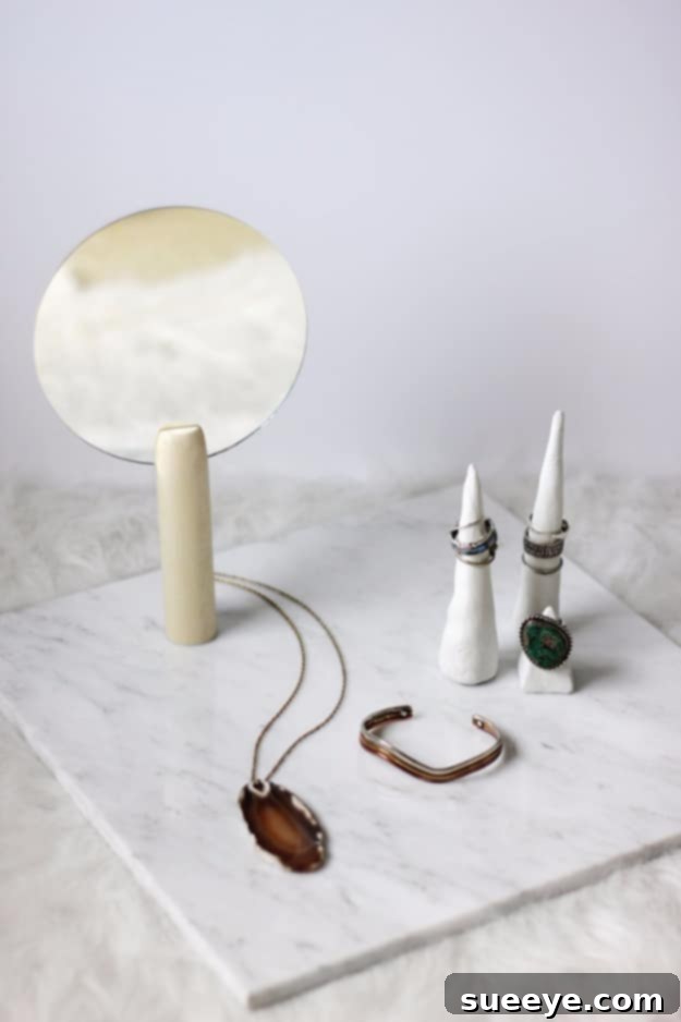 DIY Hand Mirror - Vintage & Functional DIY hand mirror, a charming and personalized vanity accessory