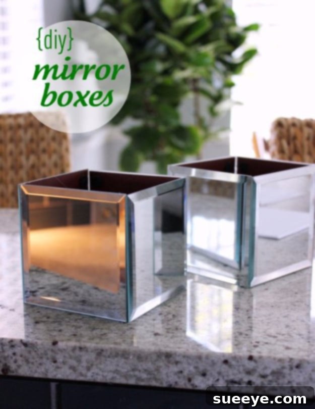DIY Mirror Boxes - Glamorous Storage DIY mirror boxes for elegant and reflective decorative accents