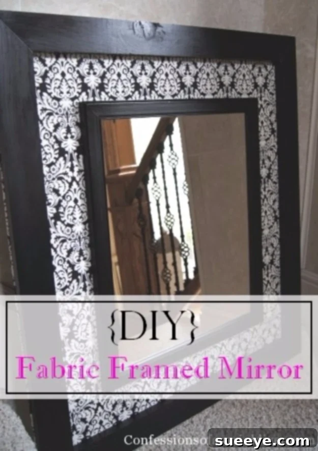 DIY Fabric Framed Mirror - Soft & Custom DIY fabric framed mirror adding softness, color, and texture to decor