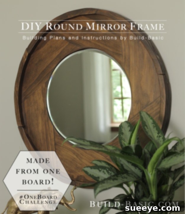 DIY Round Mirror Frame - Stylish Accent Custom DIY round mirror frame, adding a soft modern touch to decor