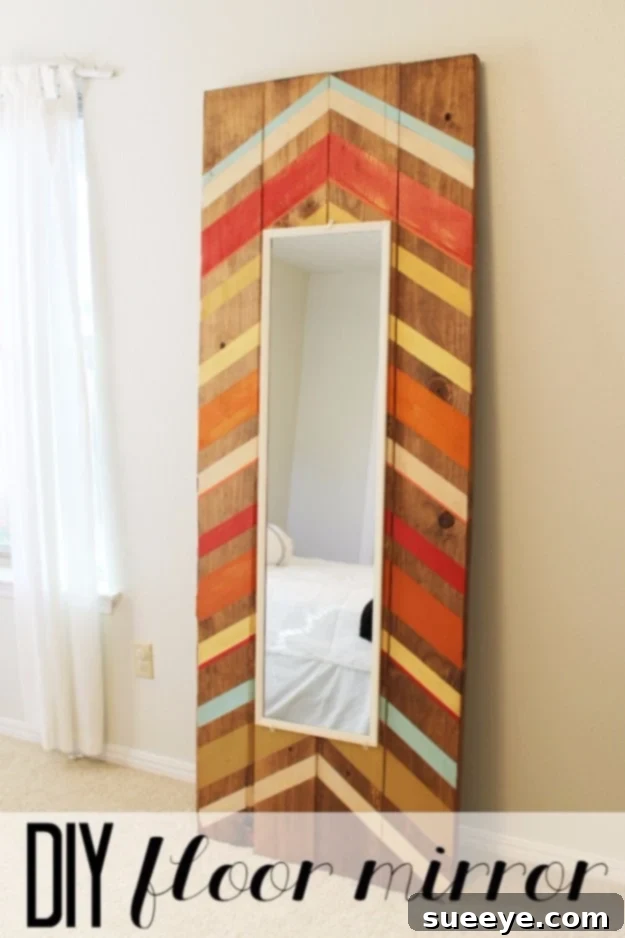 DIY Full Length Floor Mirror - Essential Decor Practical and stylish DIY full-length floor mirror for bedrooms