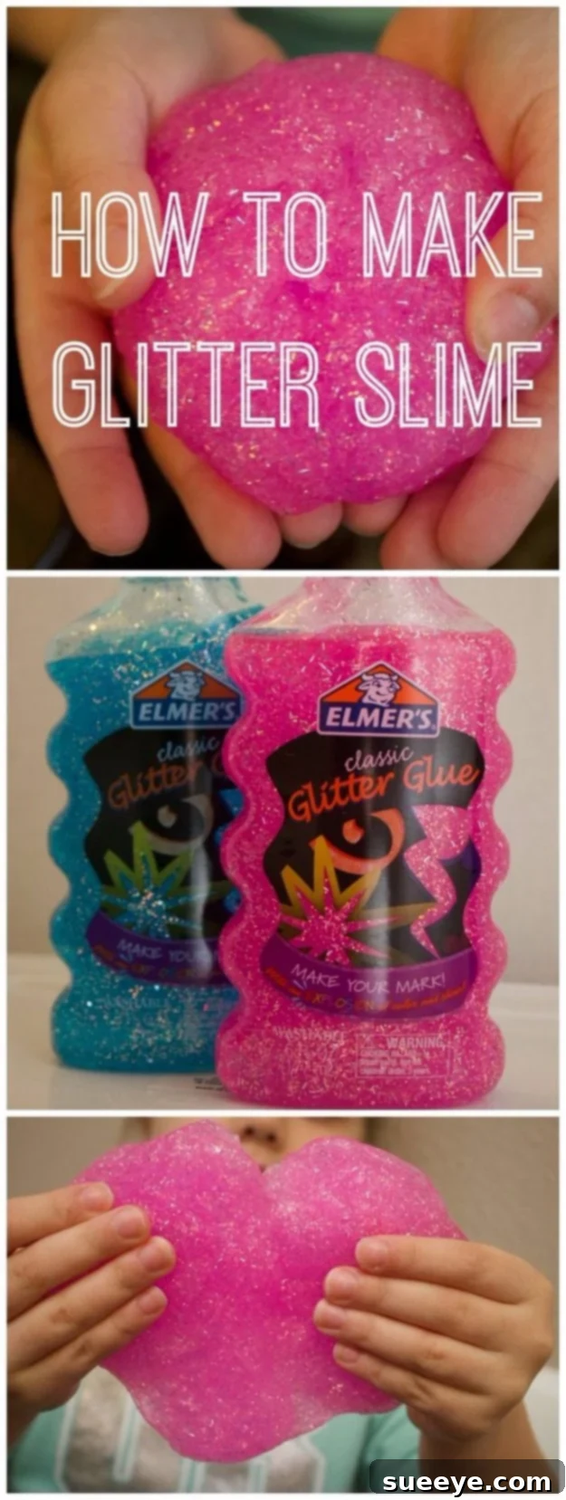 Glitter Slime: Simple & Sparkly DIY for Kids Easy 3-Ingredient Glitter Slime Recipe - Quick Kids Craft for Sensory Play