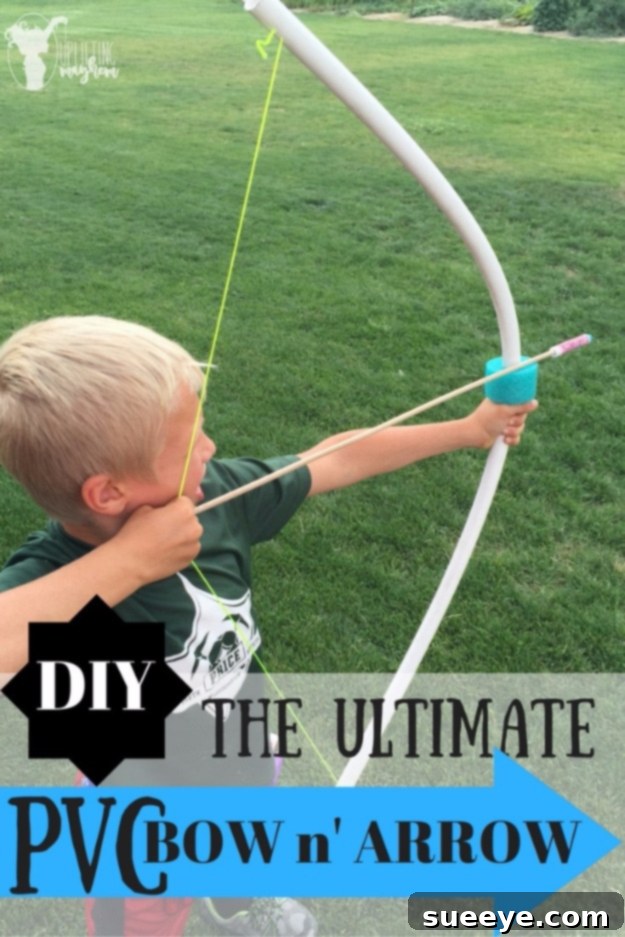 PVC Bow and Arrow: Adventure Craft for Kids DIY PVC Bow and Arrow for Kids - Outdoor Play Project - Safe Toy Craft