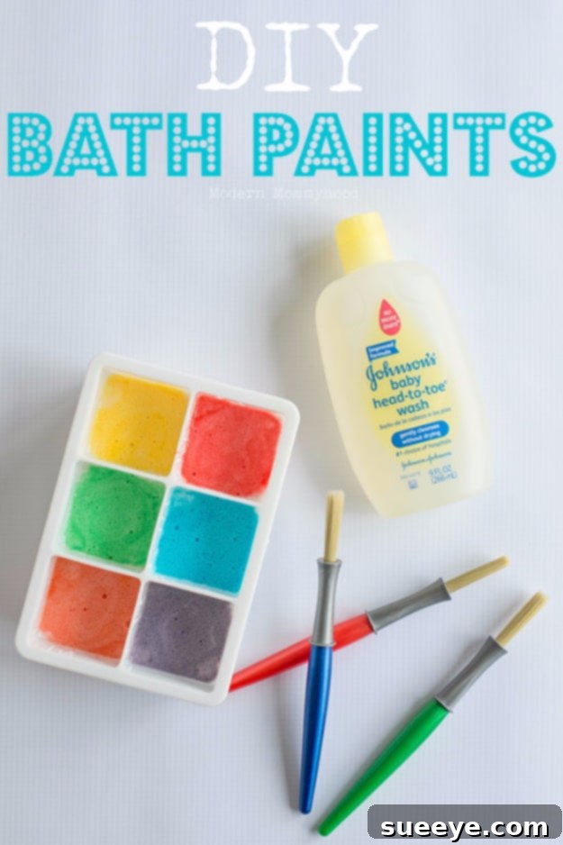 DIY Bath Paints: Fun & Creative Bathtime Homemade DIY Bath Paints for Kids - Creative Bathtime Activity - Easy & Washable Art