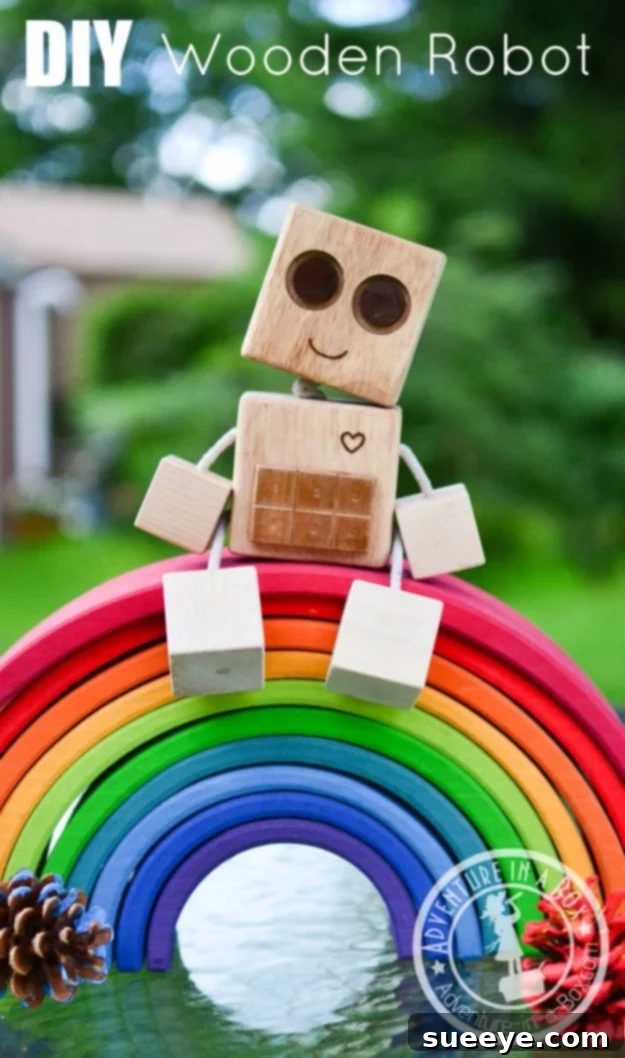 DIY Wooden Robot: A Fun Woodworking Project for Kids DIY Wooden Robot Toy for Kids - Beginner Woodworking Project - Handmade Toy Idea