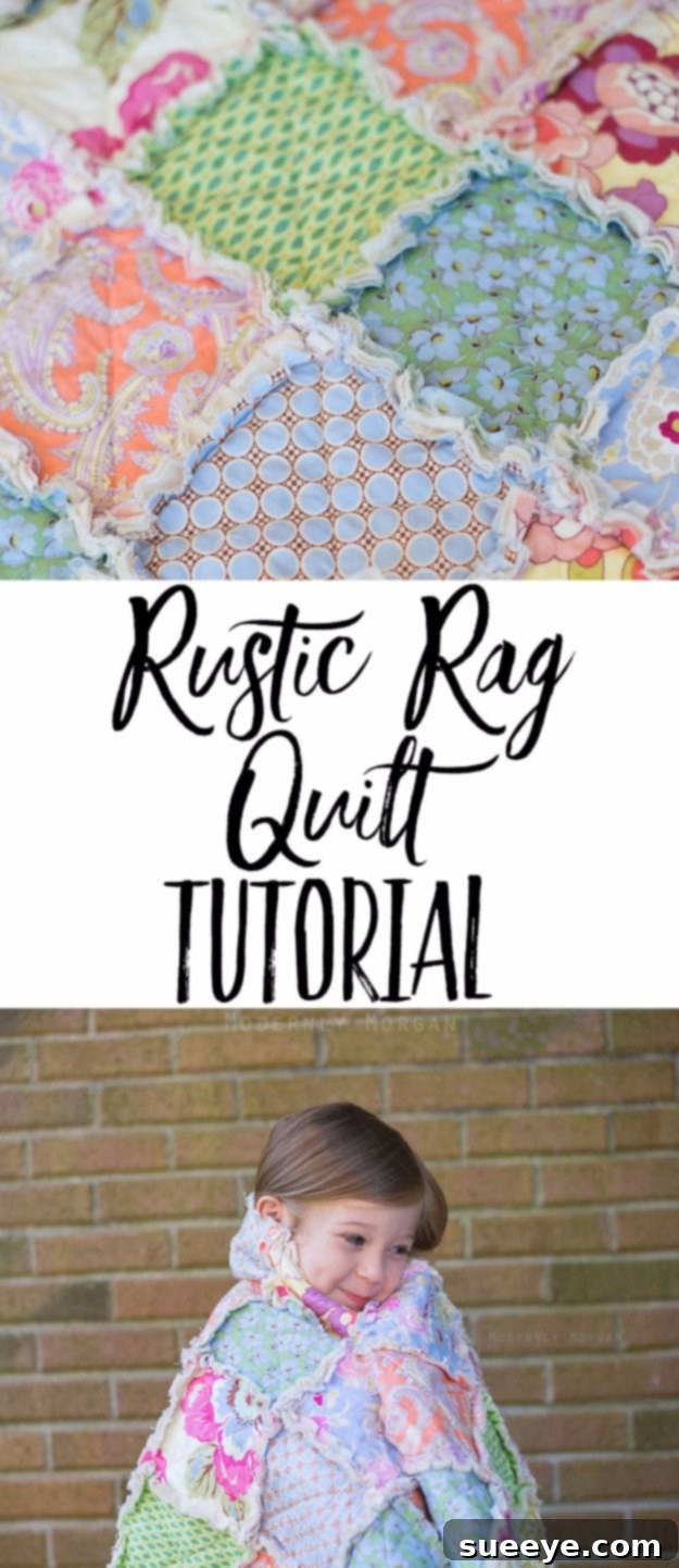 Rustic Rag Quilt Tutorial - Beginner Friendly Quilt Pattern Cozy Rustic Rag Quilt - Easy and Charming DIY Blanket Gift