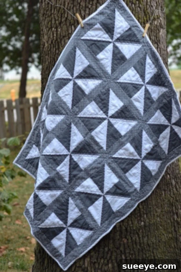 Pinwheel Quilt - Charming Baby Quilt Pattern Classic Pinwheel Quilt Design - Joyful Handmade Blanket for Babies or Home