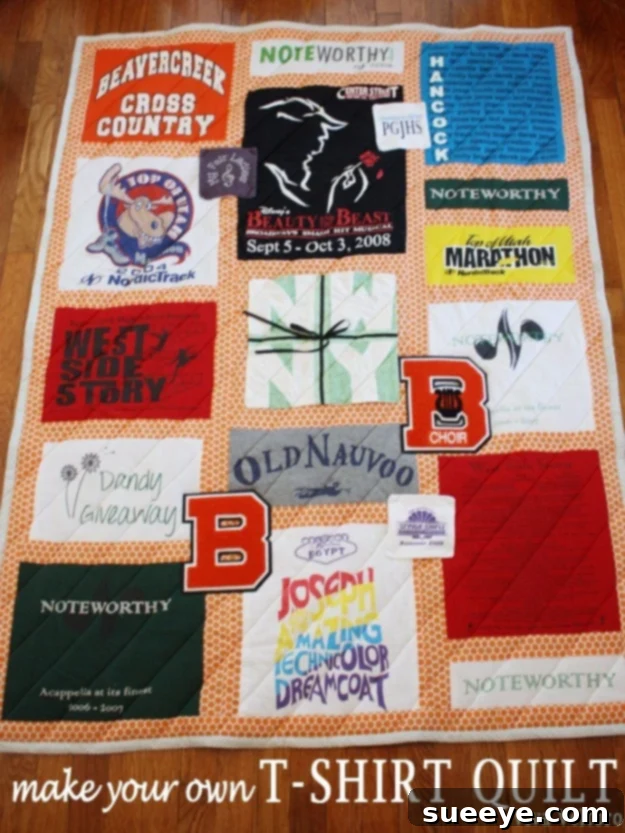 T-Shirt Quilt - Cherished DIY Project Personalized T-Shirt Memory Quilt - Sentimental Keepsake DIY Gift