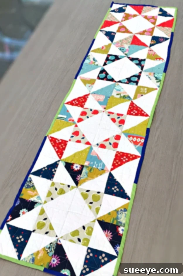 Contemporary Table Runner - Versatile Quilted Decor Elegant Quilted Contemporary Table Runner - Modern Home Decor DIY Gift