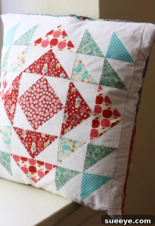 Herringbone Quilted Pillow - Modern Quilting Project Stylish Herringbone Quilted Pillow Cover - Scrap Fabric DIY Home Accent