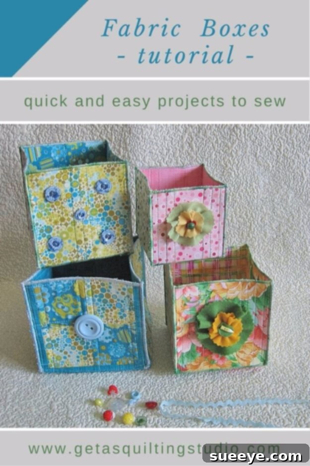 Fabric Boxes - Sturdy Quilted Storage Organizing Quilted Fabric Boxes - Customizable Storage Solutions for Gifts