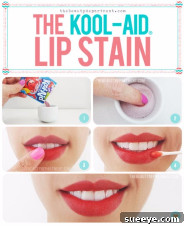 Kool-Aid Lip Stain DIY Homemade Kool-Aid Lip Stain Tutorial