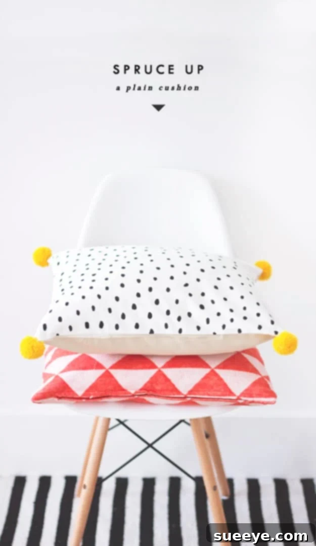 DIY Simple Patterned Pillows Gift Cozy DIY Simple Patterned Pillows, a comfortable and customizable handmade gift perfect for friends and adding a personal touch to home decor.