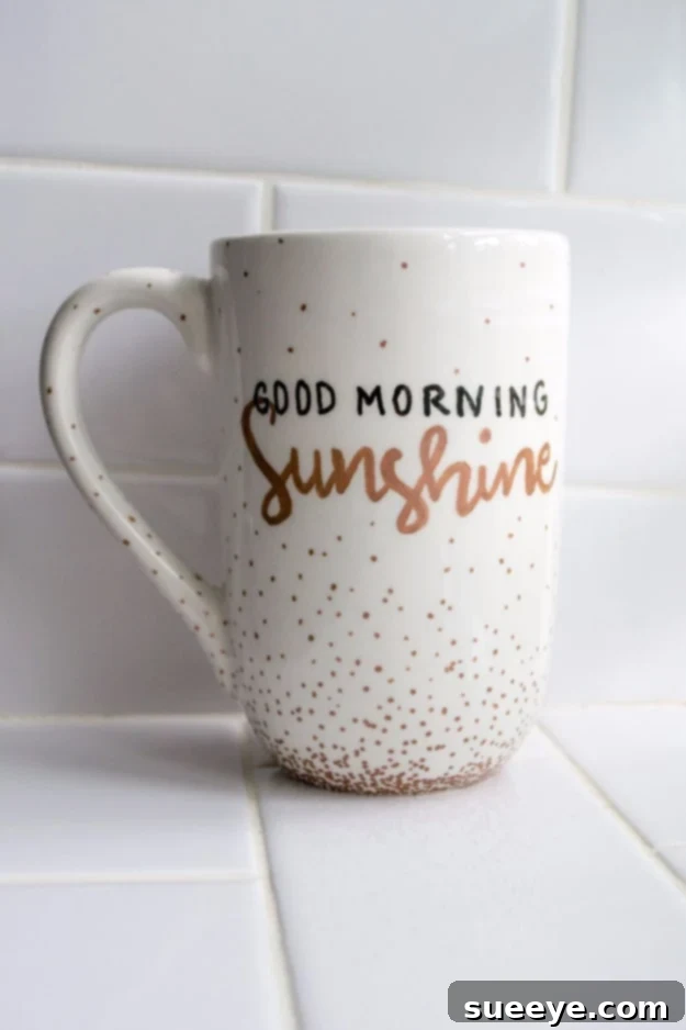 DIY Hand Painted Coffee Mug Personalized Hand Painted Coffee Mug, a creative and heartfelt DIY gift for coffee or tea lovers, with unique designs and messages.