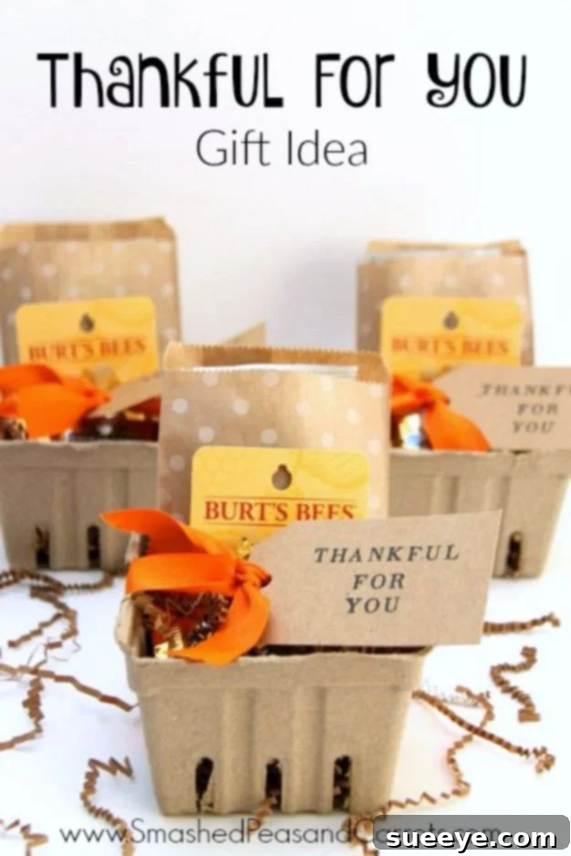 DIY Thankful For You Gift Heartfelt 'Thankful For You' DIY Gift, a personalized gesture of appreciation for friends, featuring fall-themed items and a custom tag.