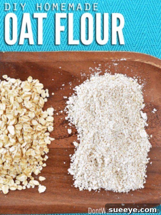 Instructions for making homemade oat flour