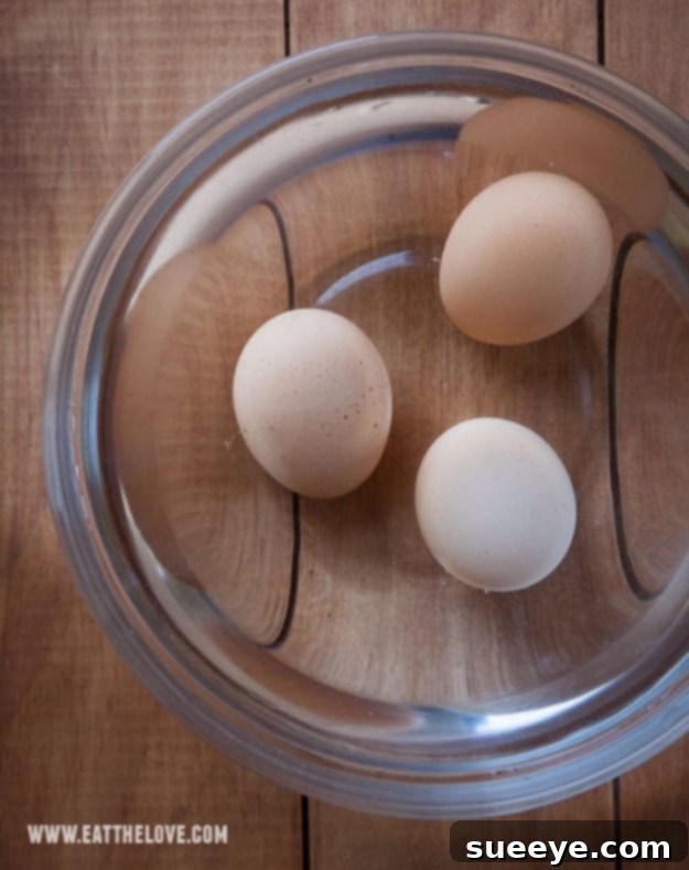 Fast method to bring eggs to room temperature for baking