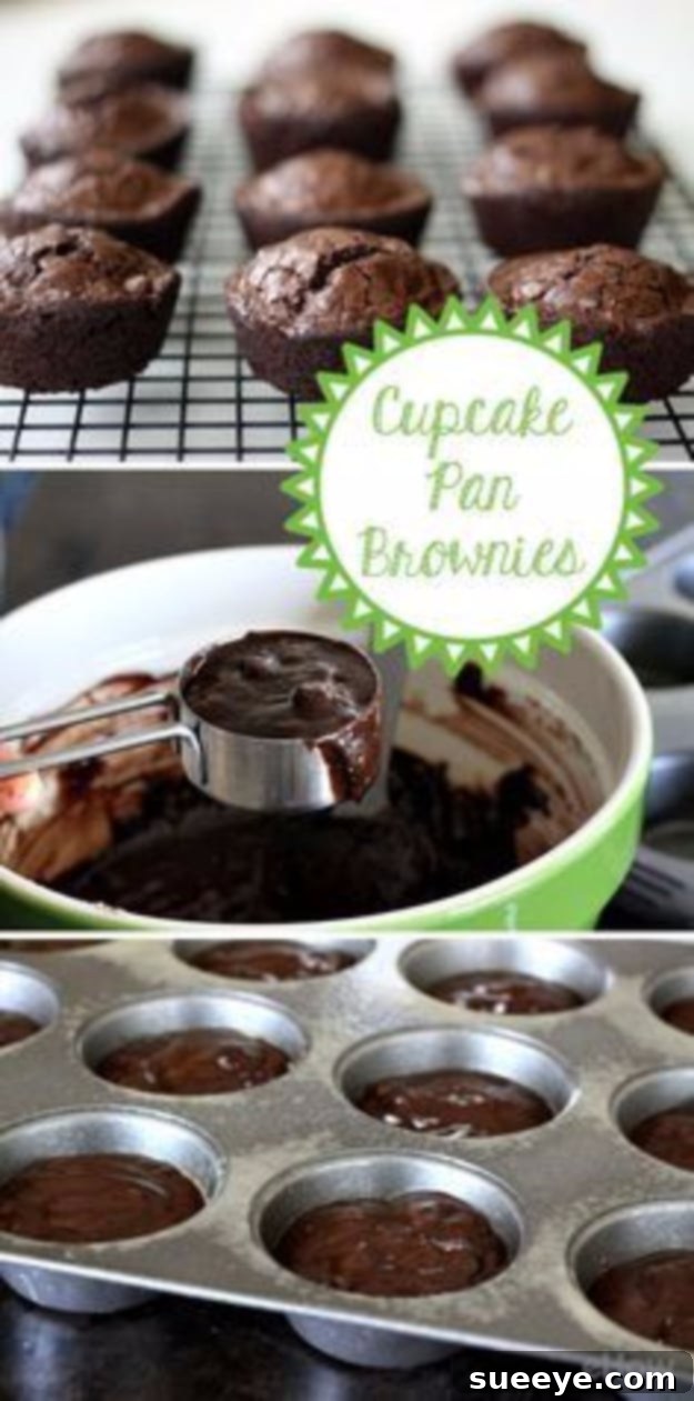 Baking brownies in a cupcake pan for individual portions